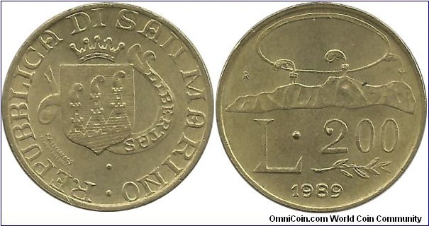 SanMarino 200 Lire 1989