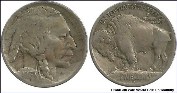 USA 5 Cents 1913D