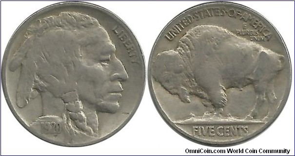 USA 5 Cents 1920