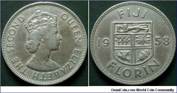 Fiji 1 florin.
1958