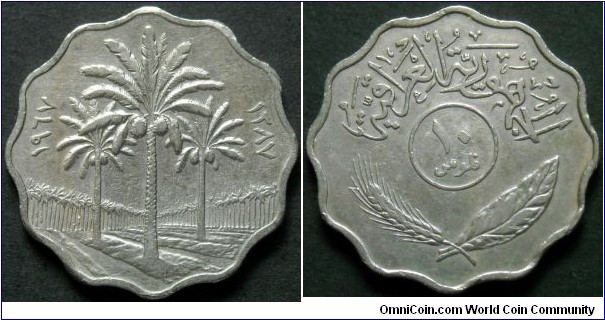 Iraq 10 fils.
1967