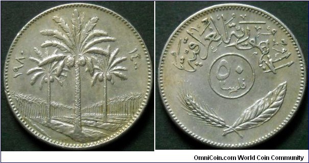 Iraq 50 fils.
1980