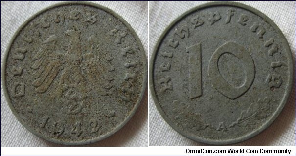 1942 A 10 pfennig