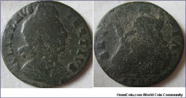 1701 halfpenny, Unbarred A's in Britannia