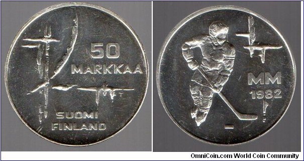 50 markkaa World Ice Hockey Championship