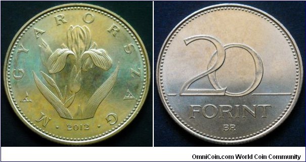 Hungary 20 forint.
2012, Magyarorszag