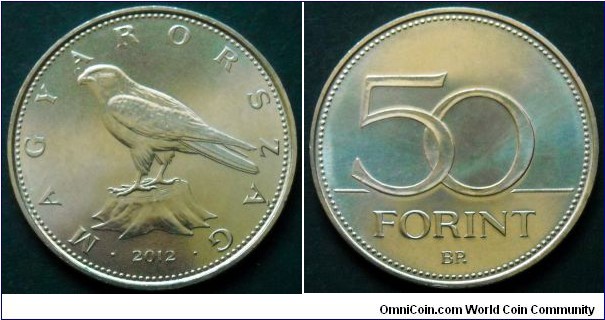 Hungary 50 forint.
2012, Magyarorszag