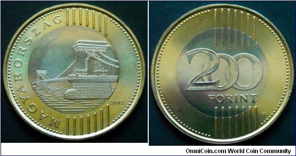 Hungary 200 forint.
2012, Magyarorszag