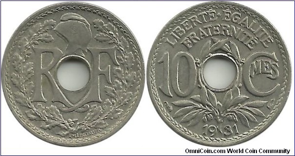 France 10 Centimes 1931