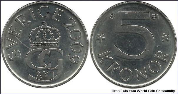 Sweden 5 Kronor 2009