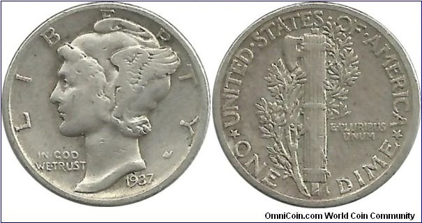 USA 10 Cents 1937