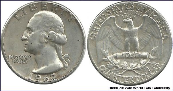 USA Quarter Dollar 1962