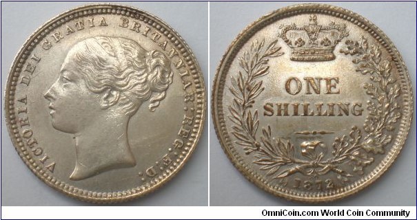 1872 VIctoria Shilling