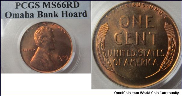 MS66 1939 S cent from Omaha Bank Horde
