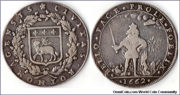 scarcer silver jeton struck for the municipality of Rouen in 1662. Rev depicts a young Louis XIIII.