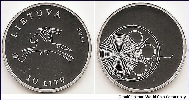 10 Litu
KM#203
Coin dedicated to cinema (from the series “Lithuanian Culture
