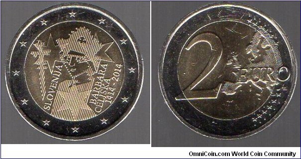 2 Euro 600th Anniversary of the Coronation of Barbara of Cilli