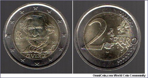 2 euro 200th Anniversary of the Birth of Giuseppe Verdi