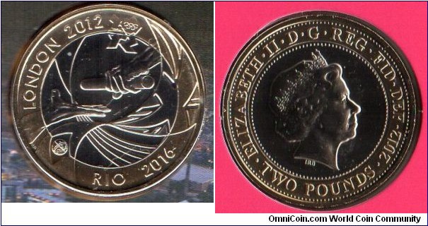 £2 The London 2012 Handover to Rio Designed by Jonathan Olliffe