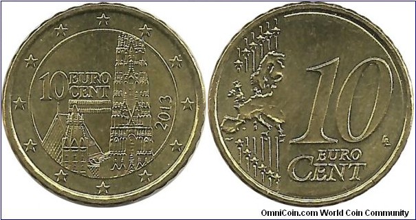 Austria 10 Eurocent 2013