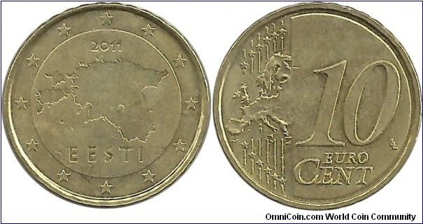 Eesti 10 Eurocent 2011