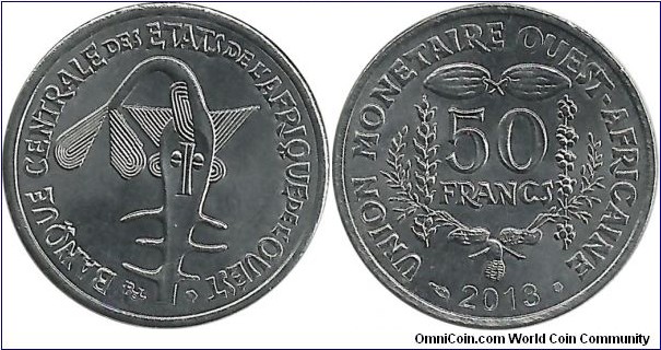 WestAfricanStates 50 Francs 2013