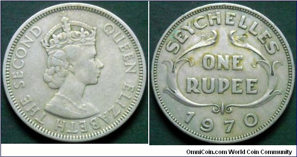 Seychelles 1 rupee.
1970