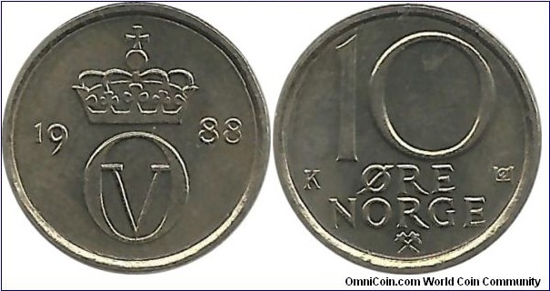 Norway 10 Øre 1988