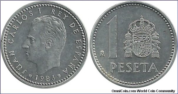 Spain 1 Peseta 1986