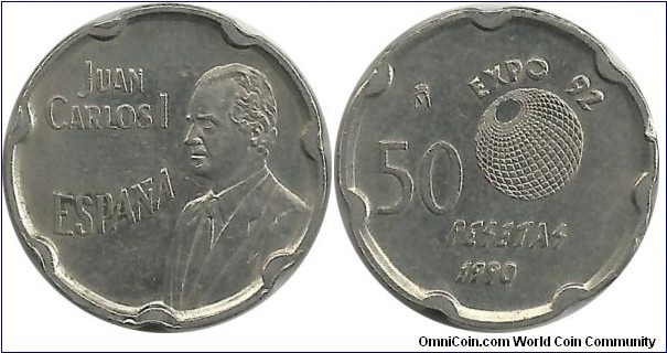 Spain 50 Pesetas 1990