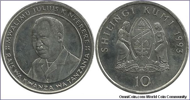 Tanzania 10 Shilingi 1993
