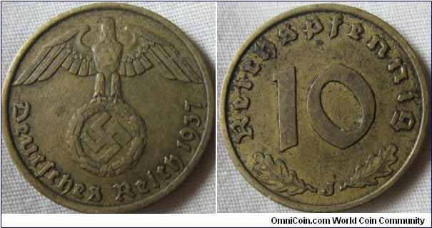 1937 J 10 Pfennig