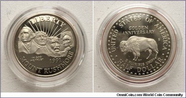 Half dollar. Mount Rushmore Anniversary