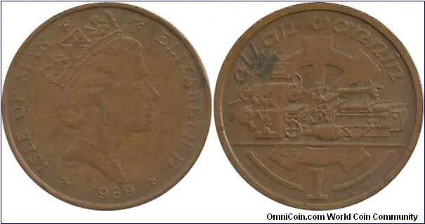 Isle of Man 1 NewPence 1989