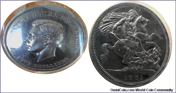 1951 Prooflike Silver Crown