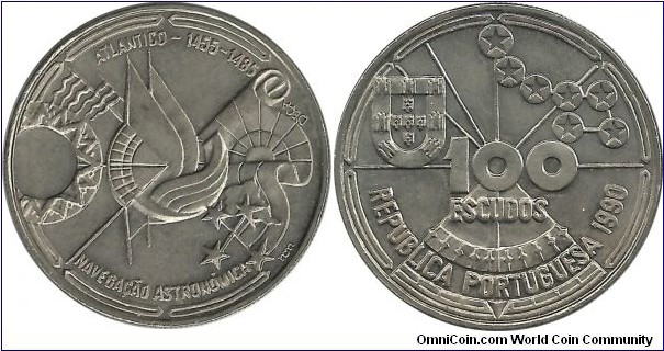 Portugal 100 Escudos 1990-Celestial Navigation