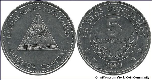 Nicaragua 5 Cordobas 2007