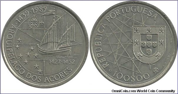 Portugal 100 Escudos 1989-Azore Islands