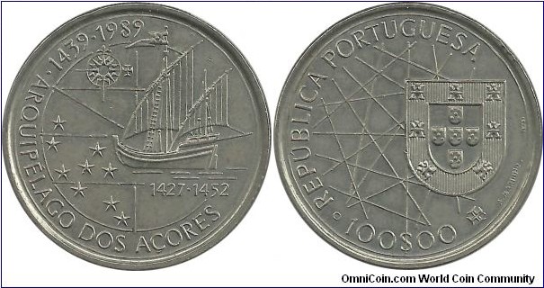 Portugal 100 Escudos 1989-Azore Islands