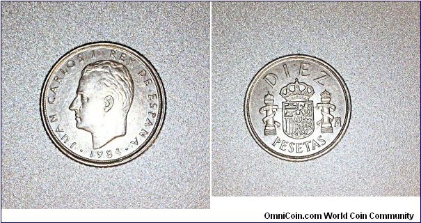 1984 10 peseta unc (ms63)