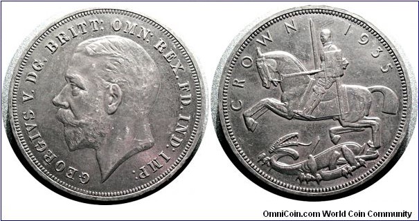 1935 George V Rocking Horse .500     Silver Crown AEF