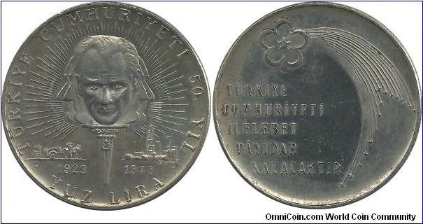 Türkiye 100 Lira 1973-Ag