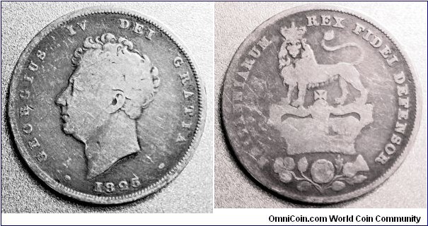 Rare 1825 George IV .925 Silver Shilling Roman I for 1 in date. 2006 one sold in F grade for over $600. Very rare coin 
