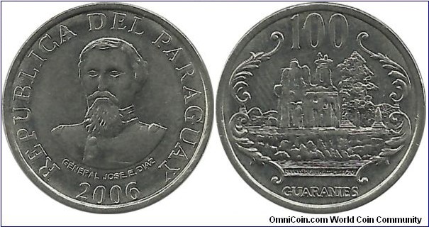 Paraguay 100 Guaranies 2006