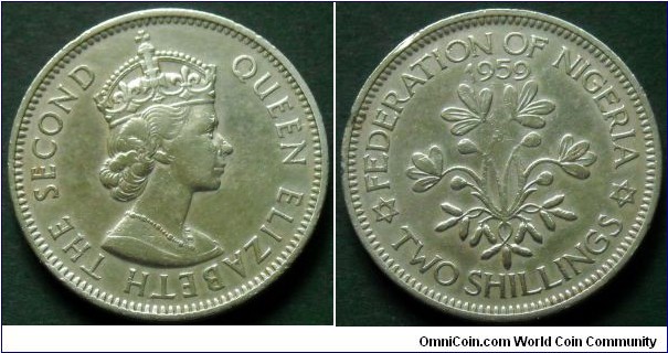 Nigeria 2 shillings.
1959
