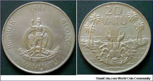 Vanuatu 20 vatu.
1983