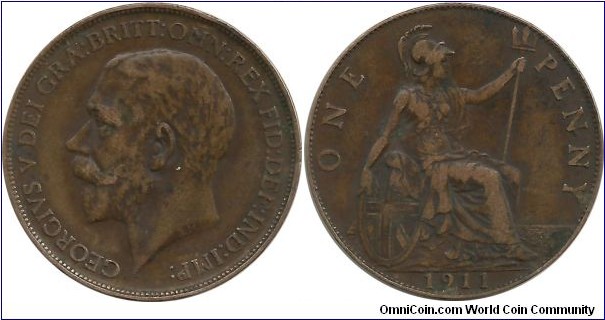 G.Britain 1 Penny 1911