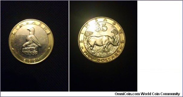 Zimbabwe $5 coins