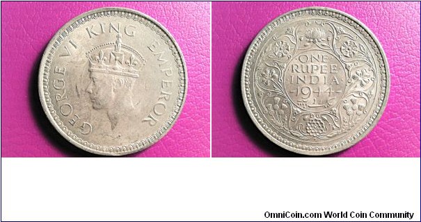 Rev B George VI .500 Silver Rupee