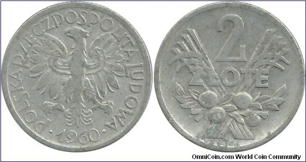 Poland 2 Zlote 1960